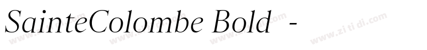 SainteColombe Bold◆字体转换